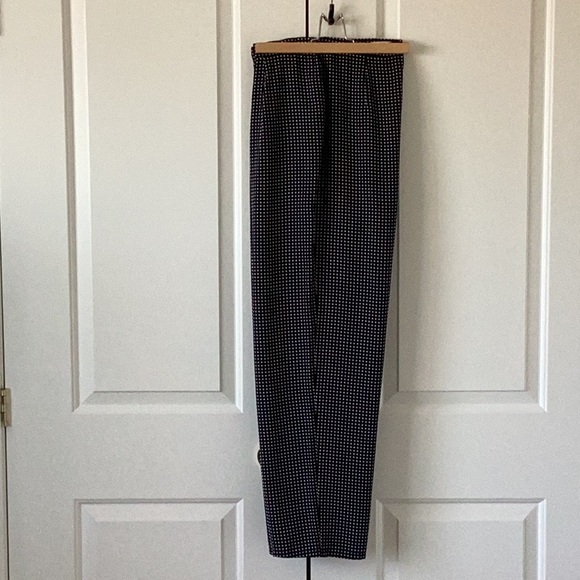 Vintage Giorgio Armani Wide Leg Pant Navy/Off white. 100% Silk - Picture 2 of 13